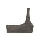 Top bikini a fascia grigio titanio