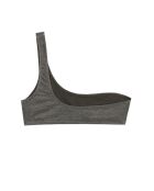 Top bikini a fascia grigio titanio