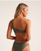 Top bikini a fascia grigio titanio