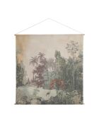 Mehrfarbige tropische Leinwand - 145 x 145 cm