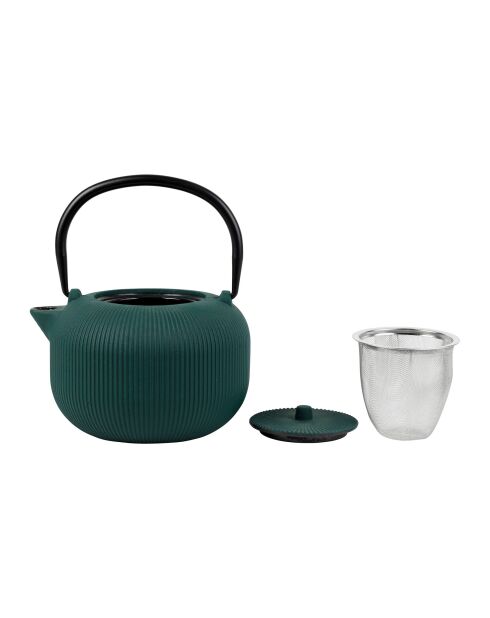 Theepot met groene vlechtjes - 1L