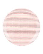 Set de vajilla Decoración Bayadere de porcelana rojo/gris, 18 piezas