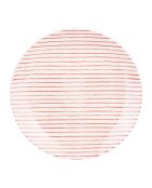 Set de vajilla Decoración Bayadere de porcelana rojo/gris, 18 piezas