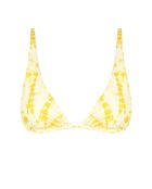 Haut de bikini Flame Al Sole imprimé fond écru