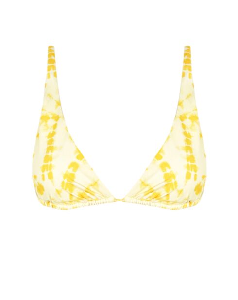 Haut de bikini Flame Al Sole imprimé fond écru