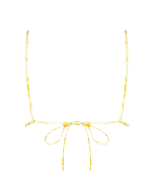 Haut de bikini Flame Al Sole imprimé fond écru