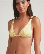 Haut de bikini Flame Al Sole imprimé fond écru