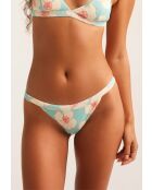 Klassisches Bikiniunterteil mit blauem Hintergrundprint