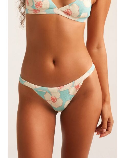 Braguita de bikini clásica con estampado de fondo azul