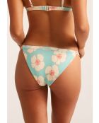 Klassisches Bikiniunterteil mit blauem Hintergrundprint