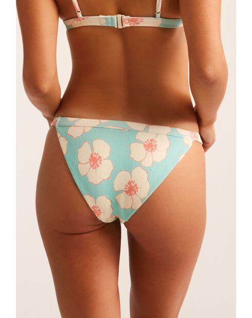 Braguita de bikini clásica con estampado de fondo azul