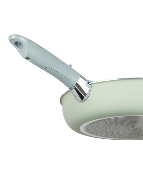 Set di 3 padelle in alluminio pressato Sitrremovable Family verde - D.20/24/28 cm