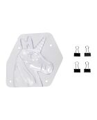 Stampo per cioccolatini in plastica Bonjour-Bonjour a forma di unicorno - 16,5x6x 5,5 cm