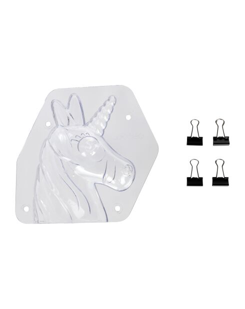 Stampo per cioccolatini in plastica Bonjour-Bonjour a forma di unicorno - 16,5x6x 5,5 cm