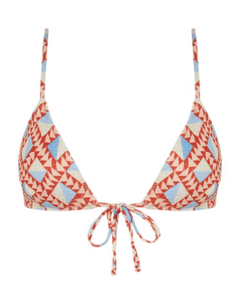 Top mohawk de encaje multicolor