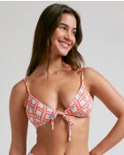 Top mohawk de encaje multicolor