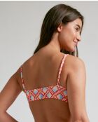 Top mohawk de encaje multicolor