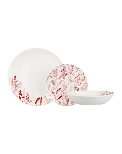 Service à vaisselle porcelaine Décor Neoboudoir - 18 pièces