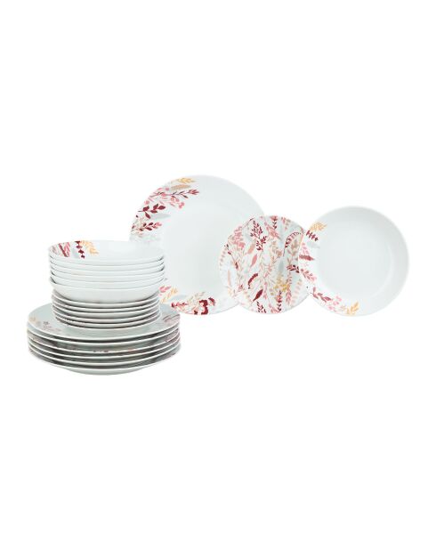 Service à vaisselle porcelaine Décor Neoboudoir - 18 pièces