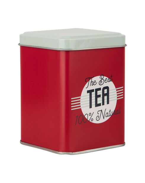 Betty theedoos rood/groen - 8x8x10 cm