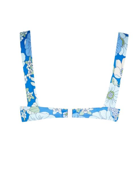 Balconette Sorrento bikinitop met blauwe achtergrondprint