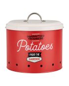 Betty Decor Iron Opbergdoos Wit/Rode Aardappel - D.22,5 cm
