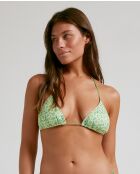 Top Triangle Lupita imprimé fond vert