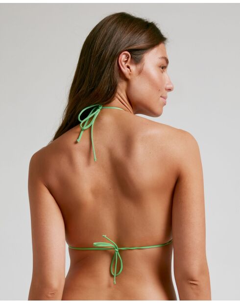 Lupita driehoekige top met groene achtergrondprint