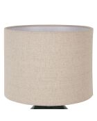 Verda lamp in smaragdgroen en ecru - 23 x 40 cm