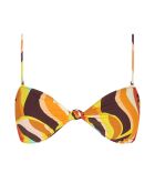 Mehrfarbiges Fuego Bandeau Bikinioberteil