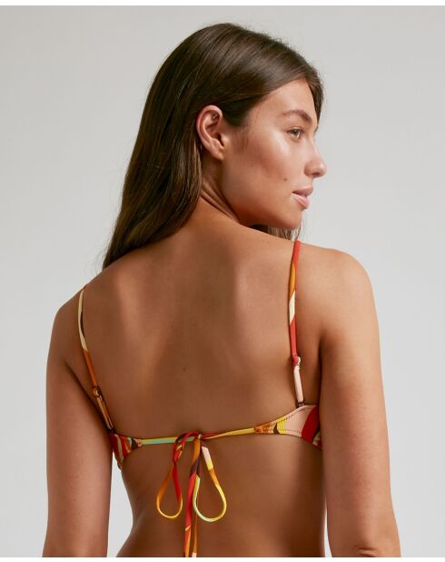 Mehrfarbiges Fuego Bandeau Bikinioberteil