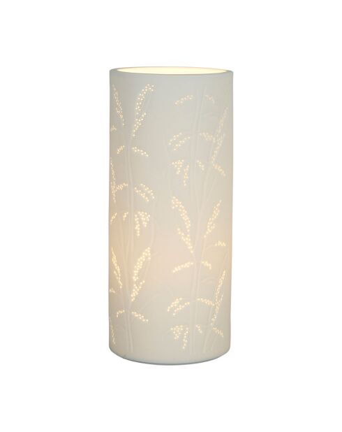 Lampe terre Boheme blanche - D12xh28 cm