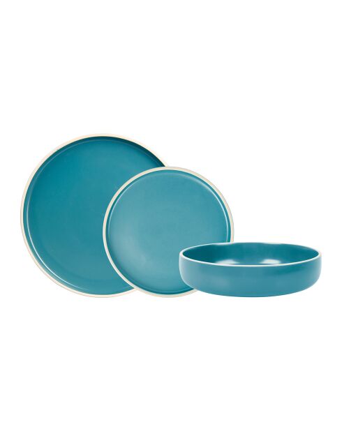 Juego de vajilla azul Aeki - 18 piezas