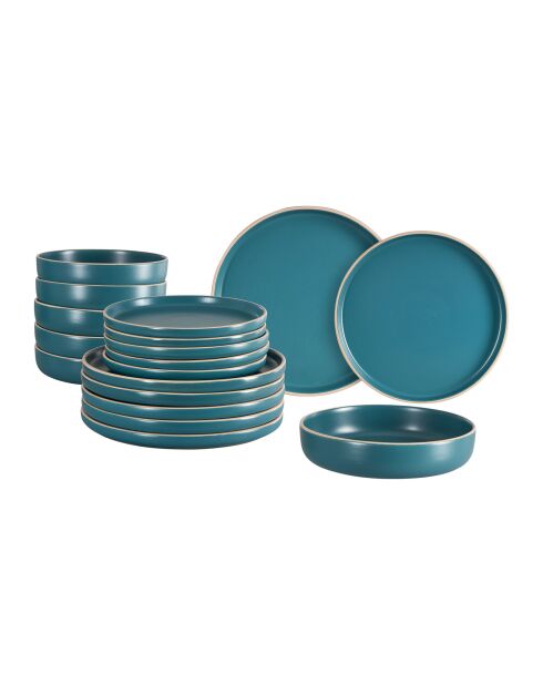 Juego de vajilla azul Aeki - 18 piezas