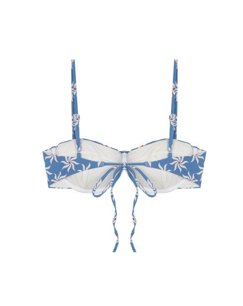 Top de bikini Balconnet azul magnolia