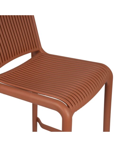 Chaise haute Lumi terracotta - 52  x  49  x  100 cm