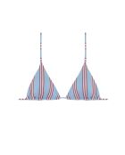 Top de bikini triangular azul Comporta