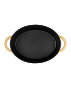 Tradifonte gelber ovaler Kochtopf aus emailliertem Gusseisen, 6,5 l