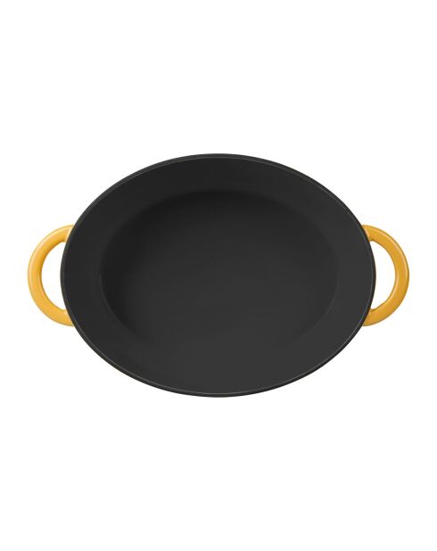 Tradifonte gele ovale geëmailleerde gietijzeren braadpan - 6,5 L