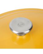 Tradifonte gelber ovaler Kochtopf aus emailliertem Gusseisen, 6,5 l