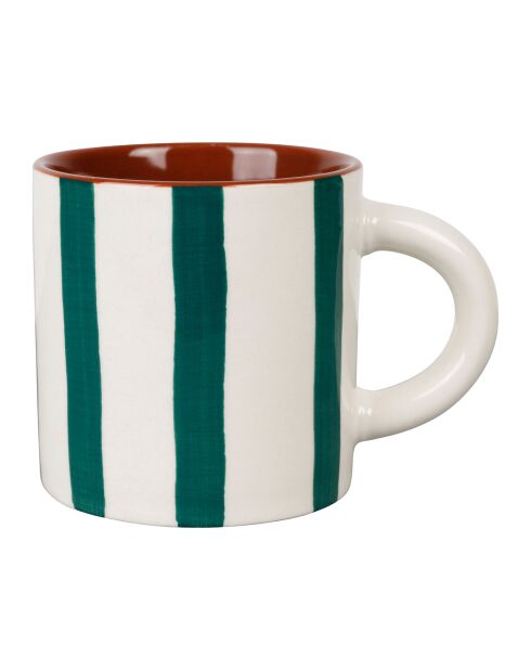 Alaria weiße und smaragdgrüne Kaffeetasse - 17 cl
