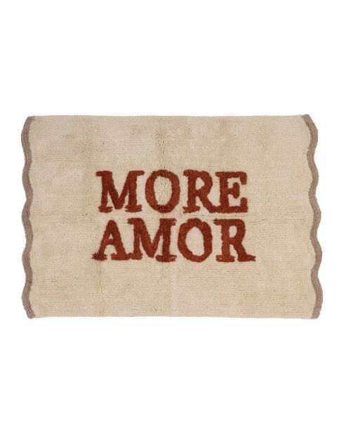 Nomadea vloerkleed in ecru en terra - 90 x 60 cm