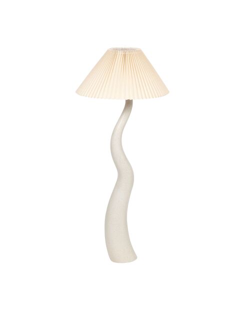 Lámpara de pie Aurore en blanco y crudo - H: 125 cm