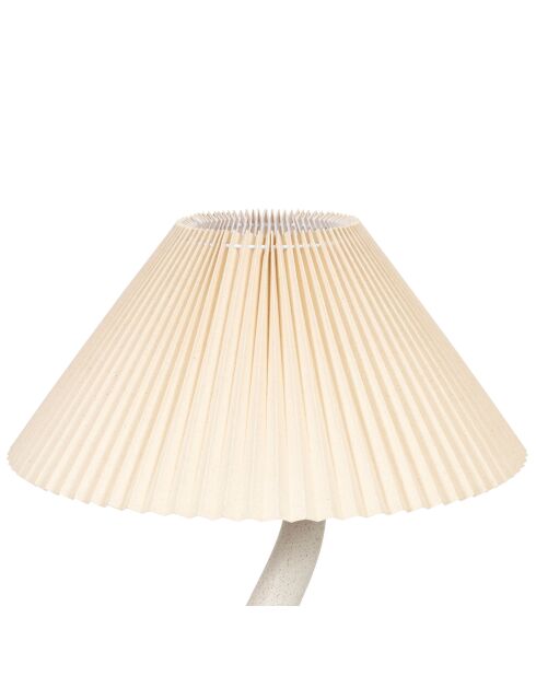 Lámpara de pie Aurore en blanco y crudo - H: 125 cm