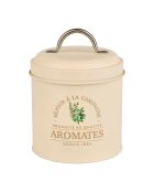 Solange Decor Aromates beige ijzeren opbergdoos - 0,9 L