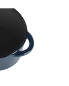Blauer ovaler Kochtopf aus emailliertem Gusseisen von Tradifonte, 4 l