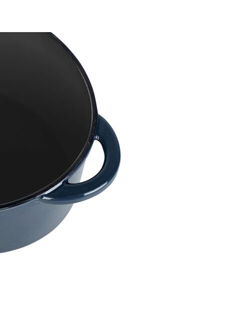 Tradifonte blauwe ovale geëmailleerde gietijzeren braadpan - 4 L