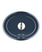 Blauer ovaler Kochtopf aus emailliertem Gusseisen von Tradifonte, 4 l