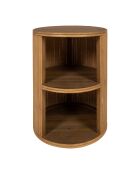 Mesita de noche natural Saori con 2 nichos - 31 x 41 cm