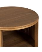 Mesita de noche natural Saori con 2 nichos - 31 x 41 cm